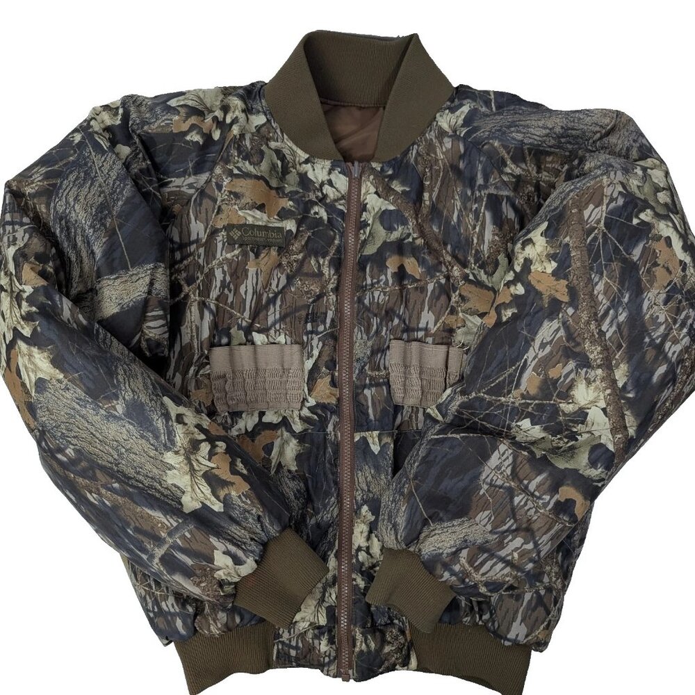 Vtg Columbia Mossy Oak Breakup Reversible Camo Jacket Men’s M 1995 Hunting Coat